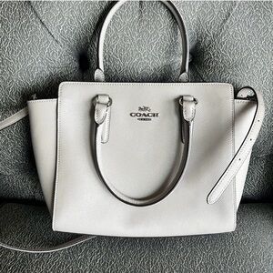 Coach White Satchel with Winged Sides